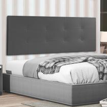 Cabeceira Painel Queen 1,60m Berlim Material Sintético Cinza SKY MOBILE