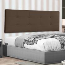 Cabeceira Painel Queen 1,60m Berlim Suede Marrom SKY MOBILE