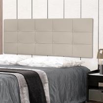 Cabeceira Painel Queen 1,60m Roma Material Sintético Bege SKY MOBILE