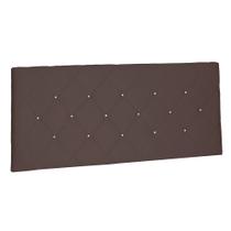 Cabeceira Painel Queen 1,60m Tânia Suede Marrom Café - Pallazio