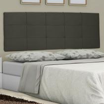 Cabeceira Painel Queen Lia Slim 160 Cm Suede Cinza