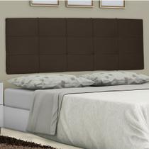 Cabeceira Painel Queen Lia Slim 160 Cm Suede Marrom