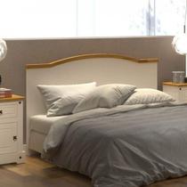 Cabeceira Painel Queen Smile Creme/Carvalho Cabeceira Painel Queen Smile Creme/Carvalho