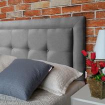 Cabeceira Painel Queen Veneza Luxor 05 Linho Cinza 160 X 60 RBL