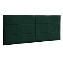 Cabeceira Painel Raissa 100Cm Cama Box Suede Verde Militar