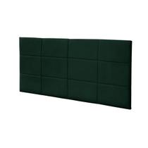 Cabeceira Painel Raissa 1,38 Cm Cama Box Suede Verde Militar