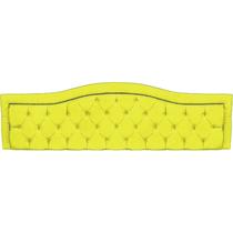 Cabeceira Painel Realeza King 195cm Estofada Suede Amarelo
