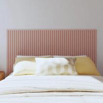 Cabeceira Painel Ripado Cabeceira Quarto Cama Casal Rosa