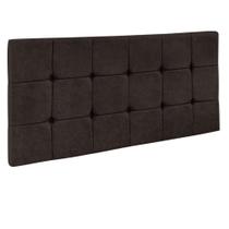 Cabeceira Painel Sleep para Cama Box Casal 1,60 m Suede Chocolate 1401 - D'Rossi