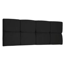 Cabeceira Painel Solteiro 0,90m Nina Suede Preto - Pallazio