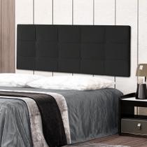 Cabeceira Painel Solteiro 0,90m Roma Suede Preto SKY MOBILE