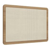 Cabeceira Painel Solteiro Oslo Artesano 90 cm (largura) MDP Hanover e Tela Sintética (Palhinha) Bege