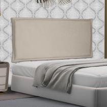Cabeceira Painel Veneza Casal 140cm na Parede MDF Suede Bege Abmaza