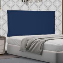 Cabeceira Painel Veneza Queen 160cm na Parede MDF Suede Azul Marinho Abmaza