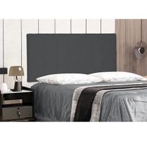 Cabeceira Painel Verona Para Cama Box Casal 140 cm Suede Cinza S04 - D'Rossi