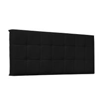 Cabeceira Painel Verona Para Cama Box Queen 160 cm material sintético Preto - D'Rossi