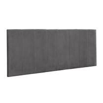 Cabeceira Painel Vitória 100Cm Para Cama Box Suede Cinza