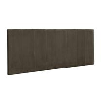 Cabeceira Painel Vitória 138Cm Cama Box Suede Marrom Claro