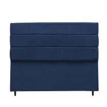 Cabeceira Paloma Para Cama Box Casal 140 cm Suede Azul Marinho - CabrunShop