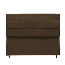 Cabeceira Paloma Para Cama Box Casal 140 cm Suede Marrom - CabrunShop