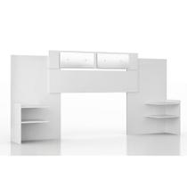 Cabeceira Panan Mila Extensível c/Mesa+Esp Branco Cabeceira Panan Mila Extensível c/Mesa+Esp Branco