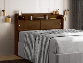 Cabeceira Para Box Queen 158cm Prateleiras Prática Elisa