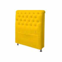 Cabeceira Para Box Solteiro 90cm Livia Corano Amarelo - DL Decor