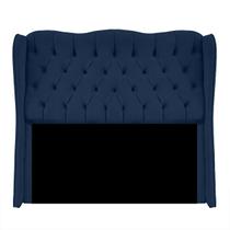 Cabeceira para Cama 150cm Casal Estofada Aurora Suede Azul Salute Cabeceira para Cama 150cm Casal Estofada Aurora Suede Azul Salute