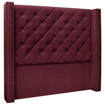 Cabeceira Para Cama Box 140 cm Lisboa Veludo Marsala - Nexta Casa