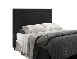 Cabeceira Para Cama Box Arezzo Casal 1,40cm Suede Preto - FdECOR