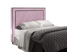 Cabeceira Para Cama Box Arezzo Casal 1,40cm Veludo Rose - FdECOR