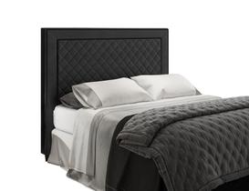 Cabeceira Para Cama Box Arezzo King 1,93cm Laminado Preto - FdECOR