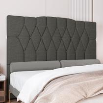 Cabeceira Para Cama Box Casal 140 cm Amanda Linho Cinza I02 - D'Rossi Cabeceira Para Cama Box Casal 140 cm Amanda Linho Cinza I02 - D'Rossi