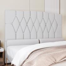 Cabeceira Para Cama Box Casal 140 cm Amanda material sintético Branco I02 - D'Rossi