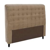 Cabeceira Para Cama Box Casal 140 cm Ana Bege Suede - Estopar