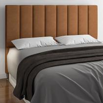 Cabeceira para Cama Box Casal 140cm Cory material sintético Caramelo - Sallar Home