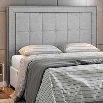 Cabeceira para Cama Box Casal 140cm Wellbe Linho Cinza - Sallar Home Cabeceira para Cama Box Casal 140cm Wellbe Linho Cinza - Sallar Home