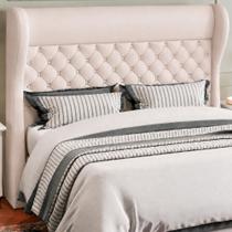 Cabeceira para Cama Box Casal 158cm Bono material sintético Off White - Sallar Home Cabeceira para Cama Box Casal 158cm Bono material sintético Off White - Sallar Home