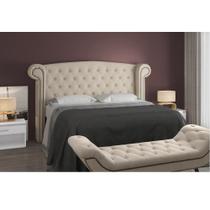 Cabeceira para Cama Box Casal Berlim Linho Bege Quale Quale