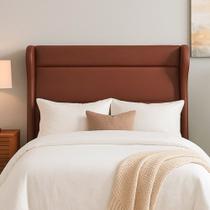 Cabeceira para Cama Box Casal Bono Lisa material sintético Marrom - Sallar Home Cabeceira para Cama Box Casal Bono Lisa material sintético Marrom - Sallar Home