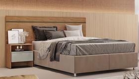 Cabeceira para Cama Box Casal com 1 Mesa de Cabeceira - Prime-Cumaru off white - Móveis Novo Horizonte Cabeceira para Cama Box Casal com 1 Mesa de Cabeceira - Prime-Cumaru off white - Móveis Novo Horizonte