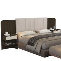 Cabeceira para Cama Box Casal e Queen Maisa Fixada com Criados e Detalhes Estofado Cabeceira para Cama Box Casal e Queen Maisa Fixada com Criados e Detalhes Estofado