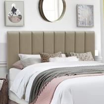 Cabeceira para Cama Box Casal Estofada Madri 140x50cm Suede Café Com Leite Cabeceira para Cama Box Casal Estofada Madri 140x50cm Suede Café Com Leite