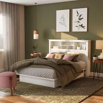 Cabeceira Para Cama Box Casal Havana Com Prateleira 138cm 140cm Cabeceira Para Cama Box Casal Havana Com Prateleira 138cm 140cm