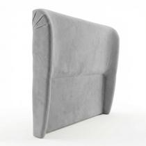Cabeceira Para Cama Box Casal Padrão Liah 140cm Chenille Bouclê Prata - Abmaza Cabeceira Para Cama Box Casal Padrão Liah 140cm Chenille Bouclê Prata - Abmaza