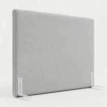 Cabeceira Para Cama Box Casal Padrão Mirella 140cm Moderna com Frame Bouclê Cinza Claro - Desk Design