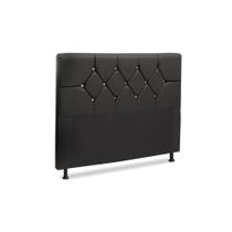 Cabeceira Para Cama Box Casal Queen 160 cm França material sintético Preto - JS Móveis