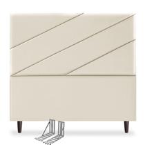 Cabeceira Para Cama Box de Casal, 140cm, em material sintético, Linha Premium, Moderno, Com Frame de Fixação de Brinde Cabeceira Para Cama Box de Casal, 140cm, em material sintético, Linha Premium, Moderno, Com Frame de Fixação de Brinde