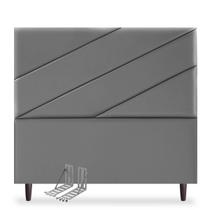 Cabeceira Para Cama Box de Casal, 140cm, em material sintético, Linha Premium, Moderno, Com Frame de Fixação de Brinde Cabeceira Para Cama Box de Casal, 140cm, em material sintético, Linha Premium, Moderno, Com Frame de Fixação de Brinde
