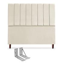 Cabeceira Para Cama Box de Casal, 140cm, Estofada em Suede, Linha Premium, Moderno, Com Frame de Brinde Cabeceira Para Cama Box de Casal, 140cm, Estofada em Suede, Linha Premium, Moderno, Com Frame de Brinde